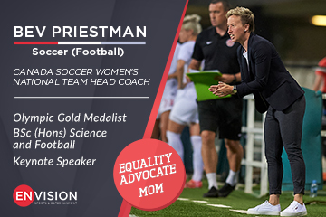 Bev Priestman - Represented by agents Envision Sports and Entertainment. Bev Priestman's management [360x240]
